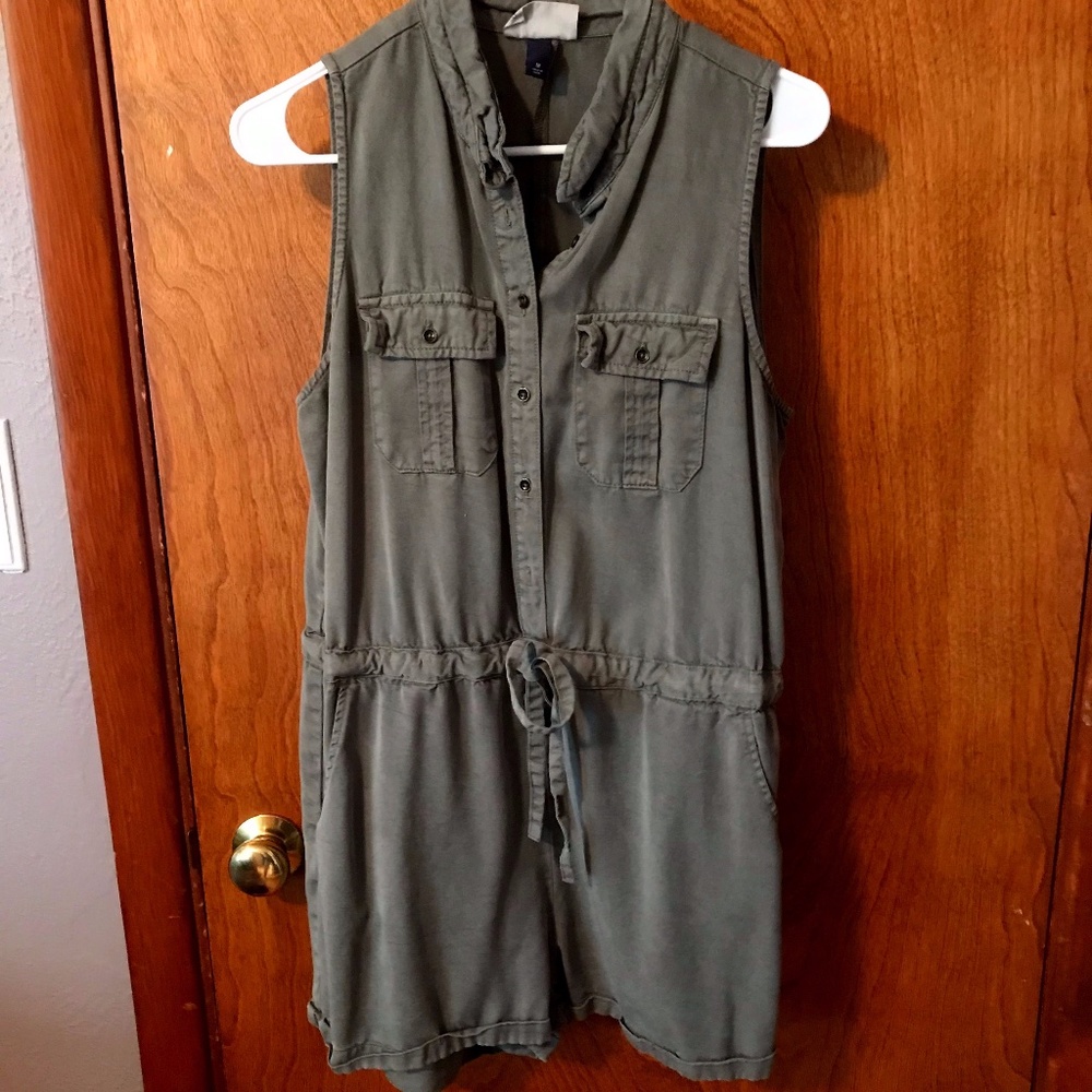 Womens Army Green Romper